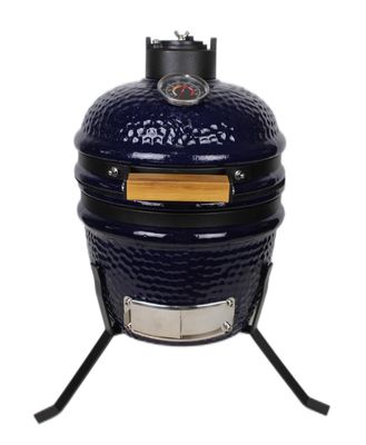 Vỉ nướng ngoài trời bằng gốm Kamado 13 inch Màu xanh hải quân 32cm