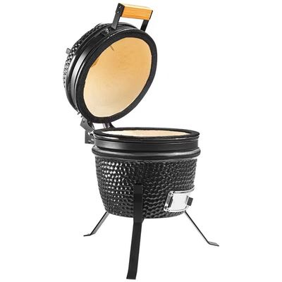Màu đen 32cm 13 inch Kamado Grill Khả năng chống cháy cao