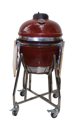Màu đỏ nhiệt đới 18 inch Kamado Grill 48cm Than gốm