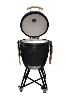 Đồ dùng nhà bếp bằng gốm nướng Kamado Grill 57cm 22 inch màu đen