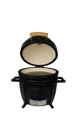 Than ngoài trời 16 inch Kamado Grill Ceramic Black Color 40cm