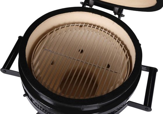 Than ngoài trời 16 inch Kamado Grill Ceramic Black Color 40cm