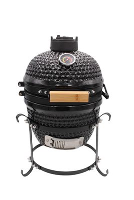 Lò nướng than BBQ bằng gốm 13 inch 32cm ngoài trời màu đen