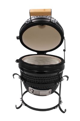 Lò nướng than BBQ bằng gốm 13 inch 32cm ngoài trời màu đen