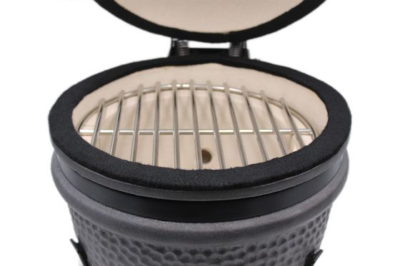 Vỉ nướng Kamado 13 inch màu đen mờ 32cm ngoài trời bằng gốm