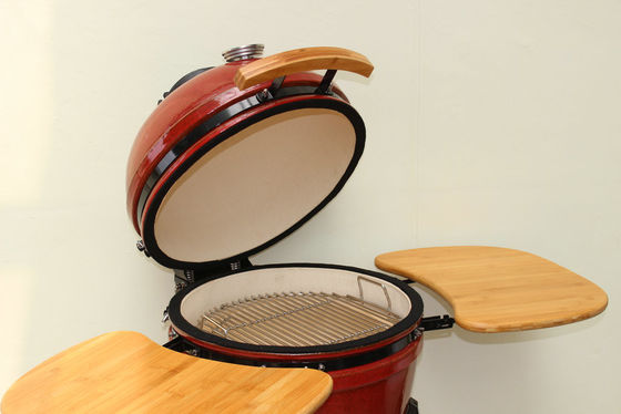 Màu đỏ nhiệt đới 18 inch Kamado Grill 48cm Than gốm
