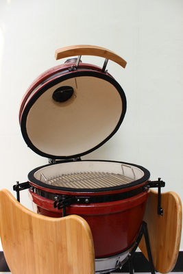 Màu đỏ nhiệt đới 18 inch Kamado Grill 48cm Than gốm