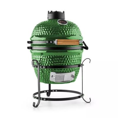 Lò nướng than BBQ bằng gốm 13 inch 32cm ngoài trời màu đen