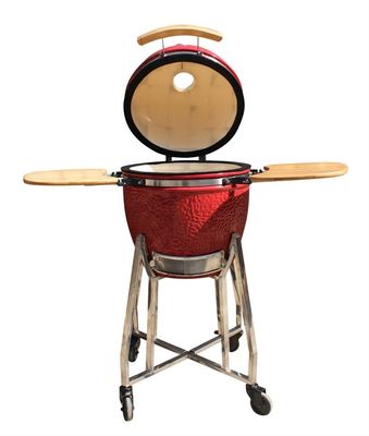 Đồ dùng nhà bếp màu đỏ hoàng gia 17 inch bằng gốm Kamado Grill 44cm