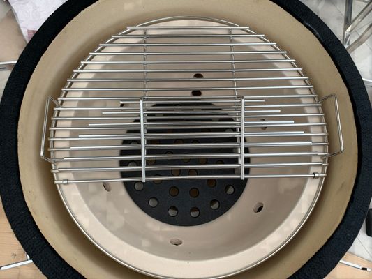 Đồ dùng nhà bếp màu đỏ hoàng gia 17 inch bằng gốm Kamado Grill 44cm