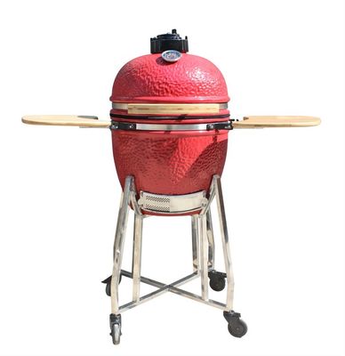 Đồ dùng nhà bếp màu đỏ hoàng gia 17 inch bằng gốm Kamado Grill 44cm