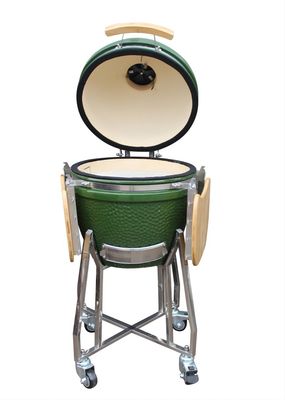 Đồ dùng nhà bếp nướng Kamado 48cm 18 inch Tất cả trong một màu xanh lá cây