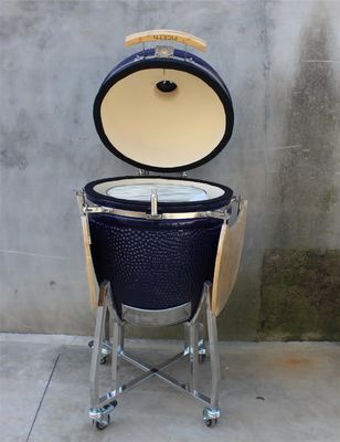 Màu hải quân 22 inch Kamado Grill Gốm kháng nung cao cấp