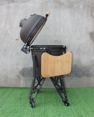 Lò nướng thịt nướng bằng gốm 20 inch ngoài trời màu đen mờ 51cm