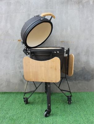 Vỉ nướng Kamado gốm 20 inch ngoài trời màu đen mờ 51cm
