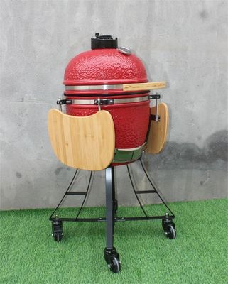Ấm đun nước gốm 17 inch BBQ Màu đỏ hoàng gia 44cm có xe đẩy và bàn phụ