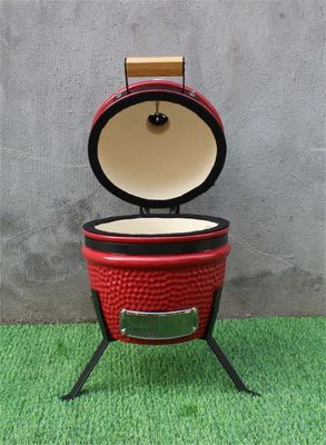 Đồ dùng nhà bếp Lò nướng thịt nướng bằng gốm 13 inch ngoài trời màu đỏ