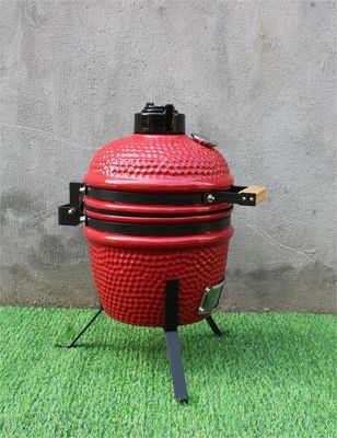 Đồ dùng nhà bếp Lò nướng thịt nướng bằng gốm 13 inch ngoài trời màu đỏ