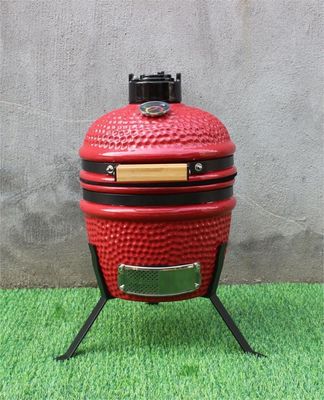 Lò Nướng Kamado Gốm 13 Inch Ngoài Trời Màu Đỏ 33cm