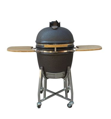 Lò nướng Kamado 22 inch Khả năng chống cháy cao Lò nướng than ngoài trời Màu xám