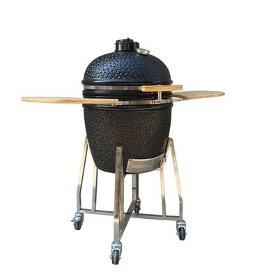 Than củi ngoài trời Kamado Grill 22 inch Màu đen Thép không gỉ